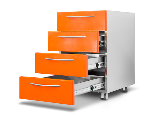 Health / hospital | Orange drawer set | Pedestals | AGMA