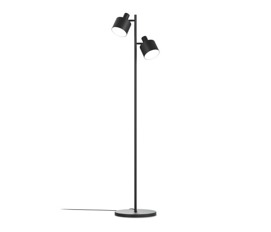 Hood Double Lampadaire, noir | Luminaires sur pied | Valaisin Grönlund