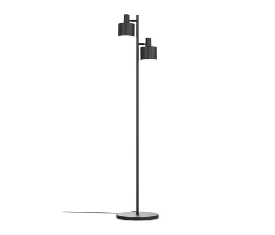 Hood Double Lampadaire, noir | Luminaires sur pied | Valaisin Grönlund