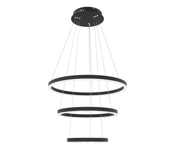 Layer 3 Black Led Pendant Light | Lámparas de suspensión | Valaisin Grönlund