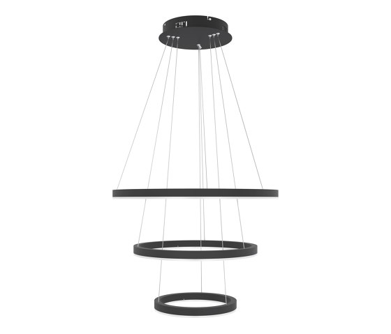 Layer 3 Black Led Pendant Light | Lámparas de suspensión | Valaisin Grönlund