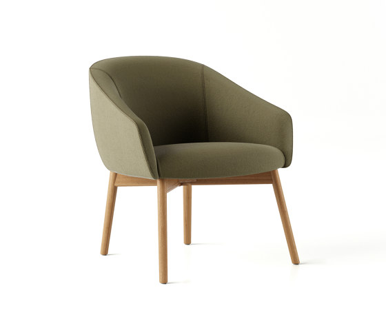 Paloma Lounge Chair - Wooden 4 Leg | Poltrone | Boss Design