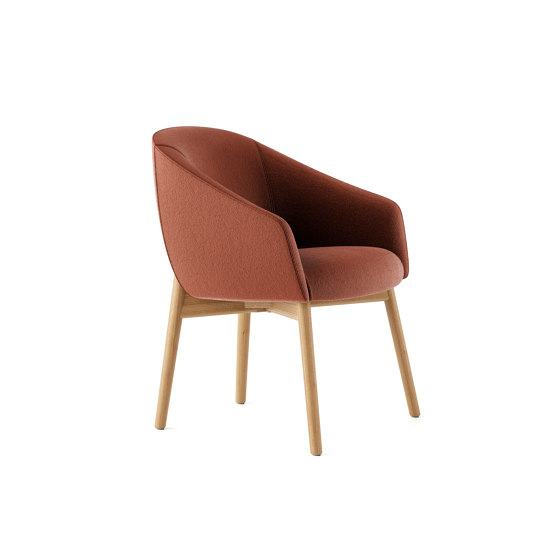 Paloma Meeting Chair - Wooden 4 Leg | Architonic