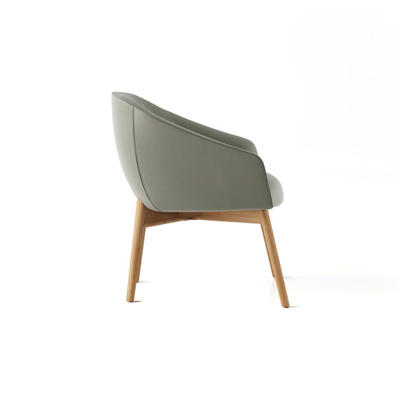 Paloma Lounge Plush Chair - Wooden 4 Leg | Armchairs | Boss Design