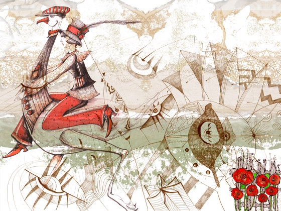 Prelude to a tale | Girl from Wonderland | Carta parati / tappezzeria | Walls beyond