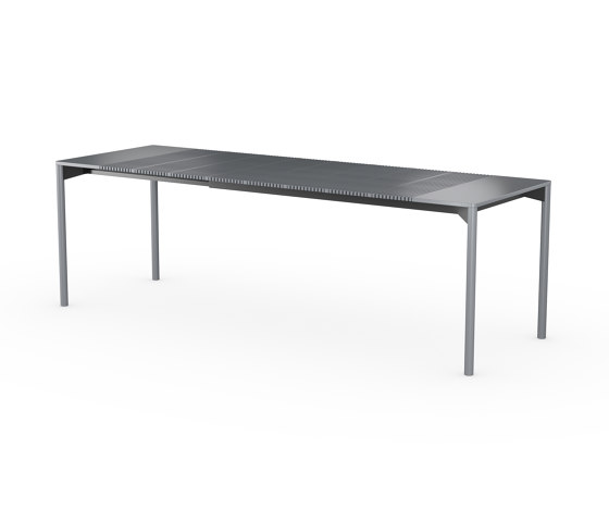 iLAIK extendable table 160 - gray/rounded/gray | Dining tables | LAIK