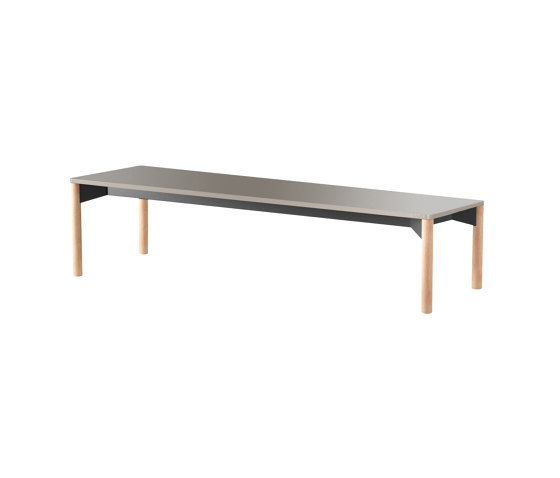 iLAIK bench 160 - graybeige/rounded/oak | Panche | LAIK