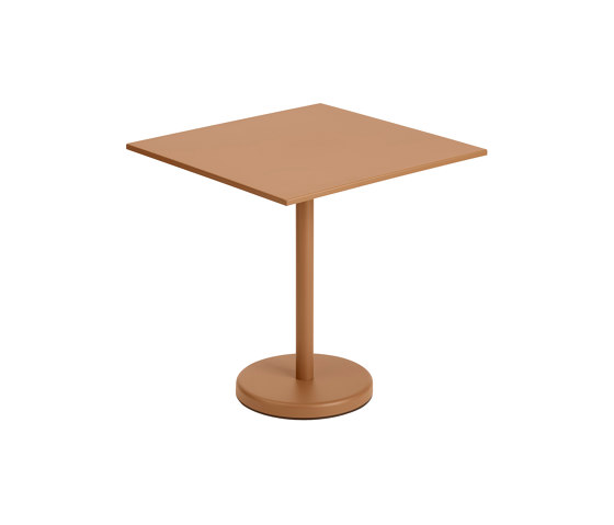 Linear Steel | Café Table | 70 x 70 h: 73 cm / 27.6 x 27.6 h: 28.7" | Bistrotische | Muuto