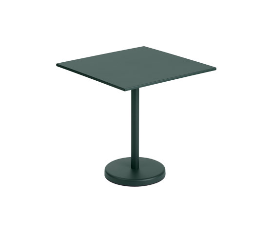 Linear Steel | Café Table | 70 x 70 h: 73 cm / 27.6 x 27.6 h: 28.7" | Mesas de bistro | Muuto