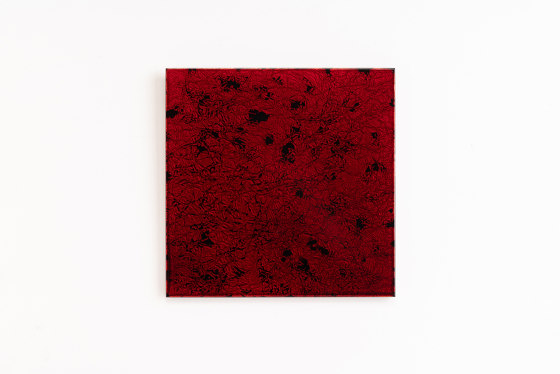Makino urushi red motif effect | Traitements de surface | Hiyoshiya