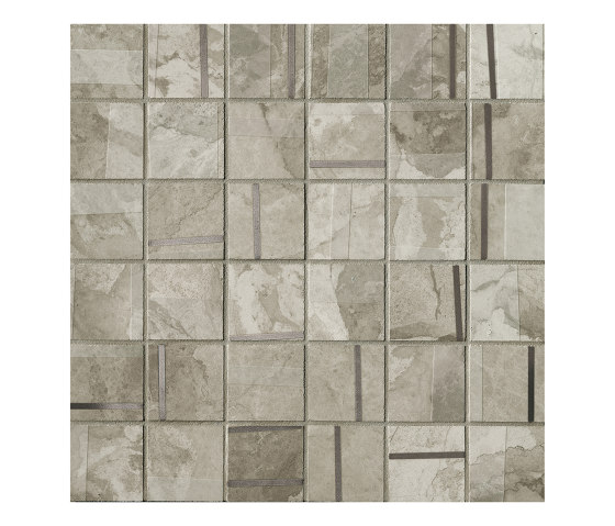 Kamu Grey Metal Mosaico 30X30 | Ceramic tiles | Fap Ceramiche