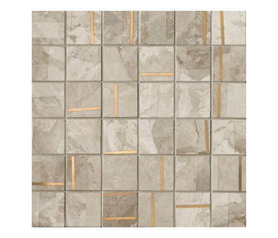 Kamu White Metal Mosaico 30X30 | Ceramic tiles | Fap Ceramiche