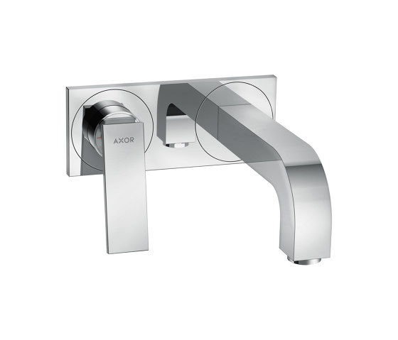 AXOR Citterio Single lever basin mixer for concealed installation wall-mounted with lever handle, spout 220 mm and plate | Wash basin taps | AXOR