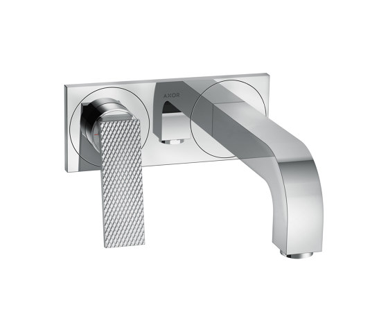 AXOR Citterio Single lever basin mixer for concealed installation wall-mounted with lever handle, spout 220 mm and plate - rhombic cut | Grifería para lavabos | AXOR