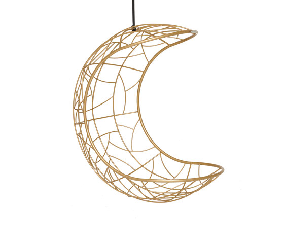 Lucky Bean Hanging Chair Swing Seat Gold | Dondoli | Studio Stirling