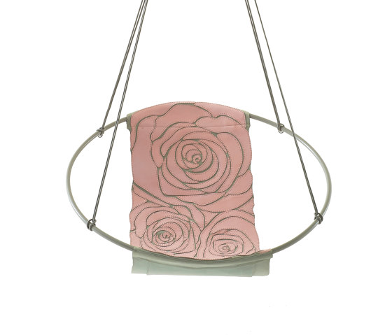 Sling Hanging Chair - Rose Hand-Stiched Pink | Columpios | Studio Stirling