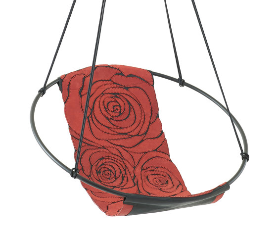 Sling Hanging Chair - Rose Hand-Stiched Red | Balancelles | Studio Stirling