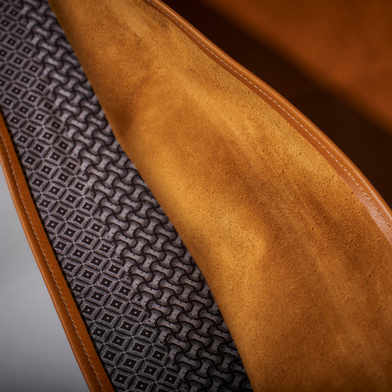 Sling Hanging Chair - Soft Leather Ochre | Dondoli | Studio Stirling