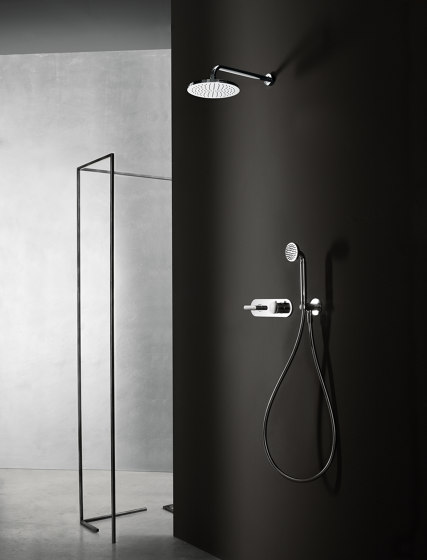 Icona Deco | Monomando termostático ducha empotrado 3/4'' - Brazo ducha - Rociador lluvia - Conjunto de ducha | Grifería para duchas | Fantini