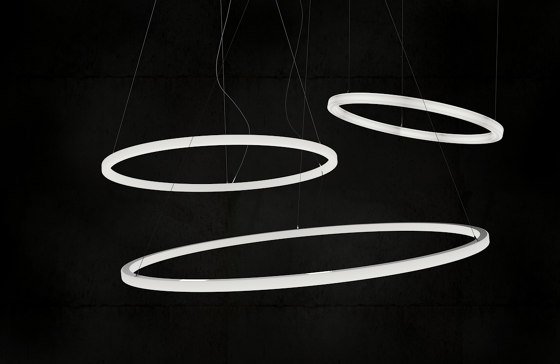 Modern Pendant Lighting for Dining Room, Multi Ring Hanging Lamp in White,  Neutral Light - Clearhalo