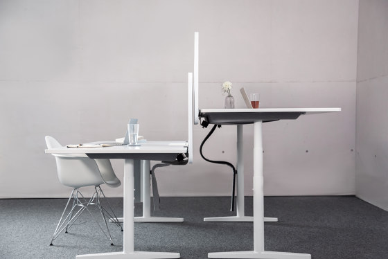 recycled greenPET I designed acoustic deskboard | Sound absorbing table systems | SPÄH designed acoustic
