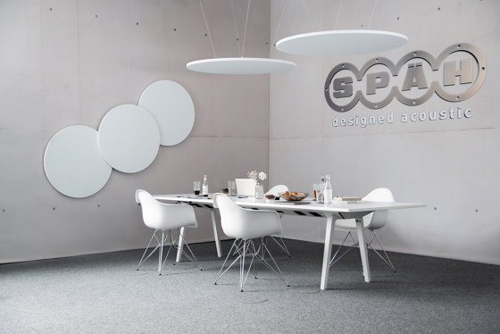 recycled greenPET I designed acoustic circle | Sound absorbing ceiling systems | SPÄH designed acoustic