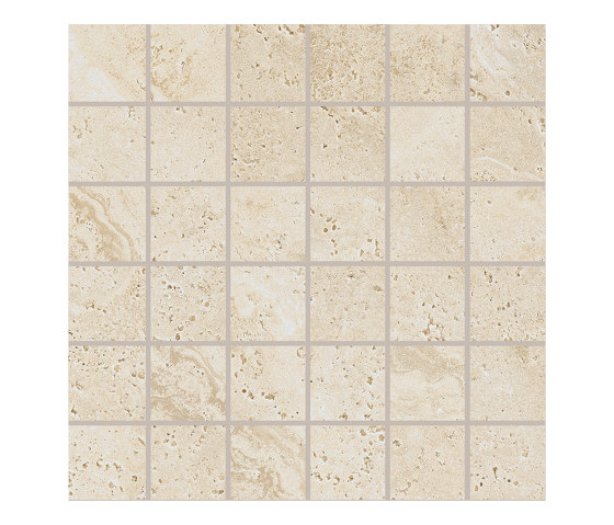 Unique Travertine Mosaico 5x5 Cream | Ceramic mosaics | EMILGROUP