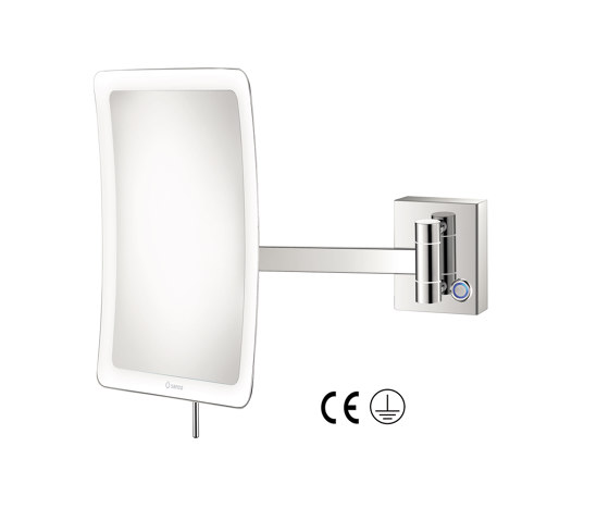 cosmetic mirrors | Wall mounted magnifying mirror x4 with LED | Badspiegel | SANCO