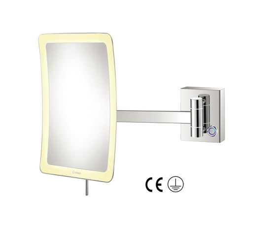 cosmetic mirrors | Wall mounted magnifying mirror x4 with LED | Bath mirrors | SANCO