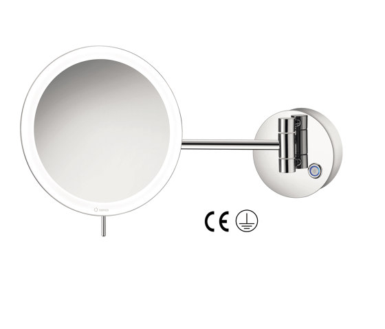 cosmetic mirrors | wall mounted magnifying mirror x4 with LED | Miroirs de bain | SANCO