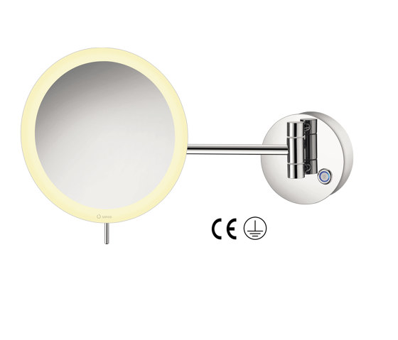 cosmetic mirrors | Wall mounted magnifying mirror x4 with LED | Bath mirrors | SANCO