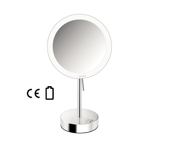 cosmetic mirrors | Wall mounted magnifying mirror x4 with LED | Specchi da bagno | SANCO