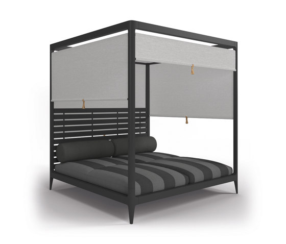 Lodge Cabana Aluminium Back with Screens (Poolside Coal) | Lits de repos / Lounger | Gloster Furniture GmbH