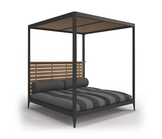 Lodge Cabana Teak Back & Roof (Poolside Coal) | Day beds / Lounger | Gloster Furniture GmbH
