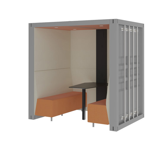 Part Enclosed Container Box | Systèmes d'absorption acoustique architecturaux | The Meeting Pod