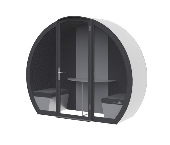 4 Person Fully Enclosed Meeting Pod with Acoustic Back Panel | Box de bureau | The Meeting Pod