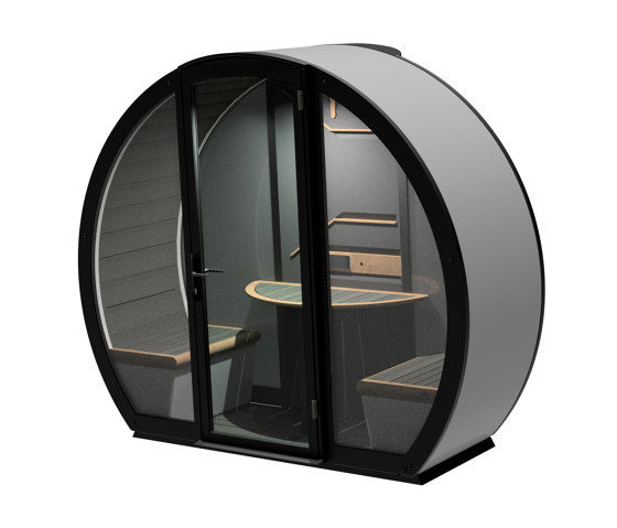 2 Person Outdoor Pod withFront Glass Enclosure and Back Panel | Box de bureau | The Meeting Pod