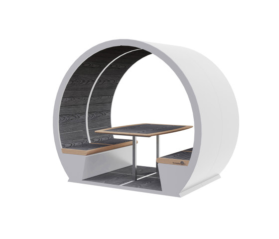 4 Person Open Outdoor Pod | Sound absorbing architectural systems | The Meeting Pod