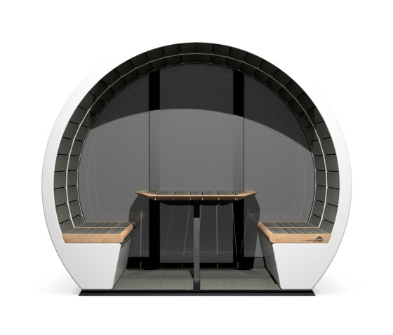 4 Person Outdoor Pod with Back Panel by The Meeting Pod | Office Pods