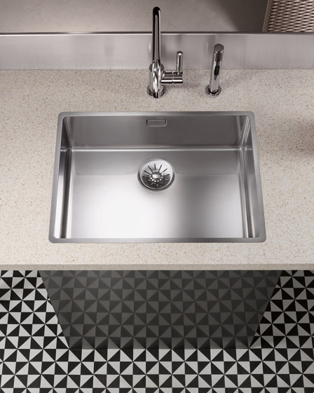 Polished stainless-steel kitchen sink | Kitchen sinks | Dornbracht