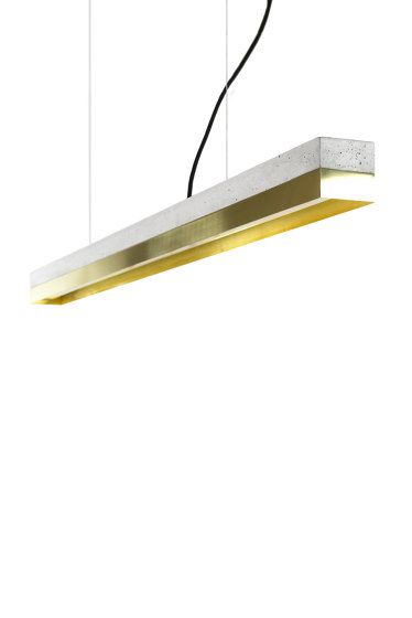 [C1] Concrete & Brass (L122cm) | Suspended lights | GANTlights
