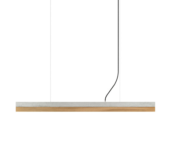 [C1] Concrete & Oak (L122cm) | Lampade sospensione | GANTlights