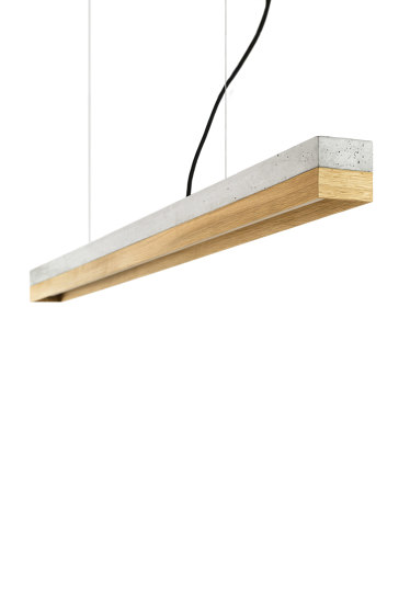 [C1] Concrete & Oak (L122cm) | Lampade sospensione | GANTlights