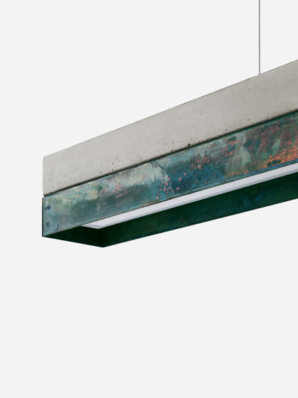 [C1] Concrete & Oxidised Copper (L122cm) | Lampade sospensione | GANTlights