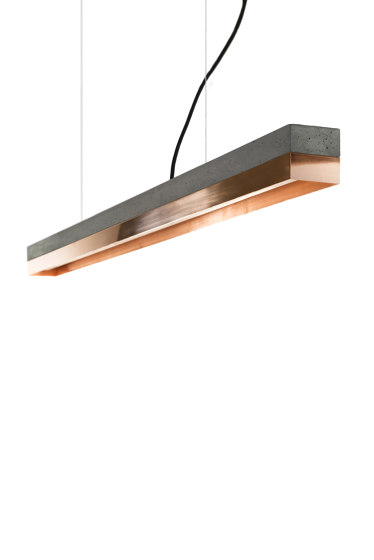[C1] dark Concrete & Copper (L122cm) | Suspended lights | GANTlights