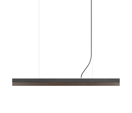[C1] dark Concrete & Corten Steel (L122cm) | Suspended lights | GANTlights