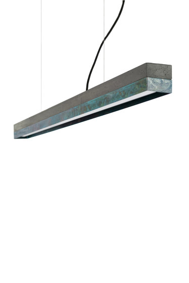 [C1] dark Concrete & Oxidised Copper (L122cm) | Lampade sospensione | GANTlights