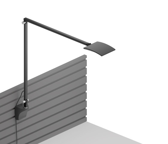 Mosso Pro Desk Lamp with slatwall mount, Metallic Black | Wall lights | Koncept