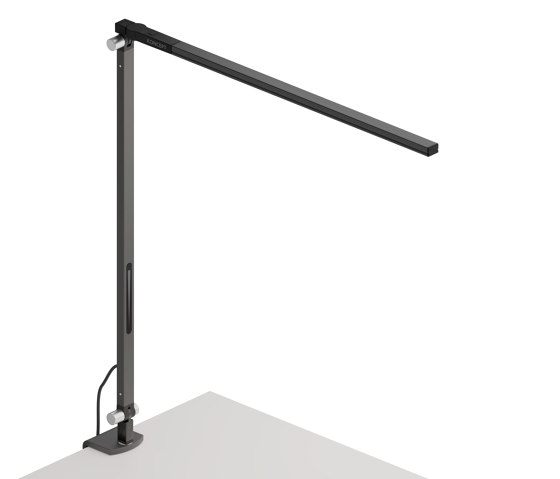 Z-Bar Solo Desk Lamp with one-piece desk clamp, Metallic Black | Tischleuchten | Koncept