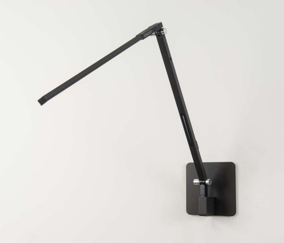 Z-Bar Solo Desk Lamp with hardwire wall mount, Metallic Black | Lampade parete | Koncept